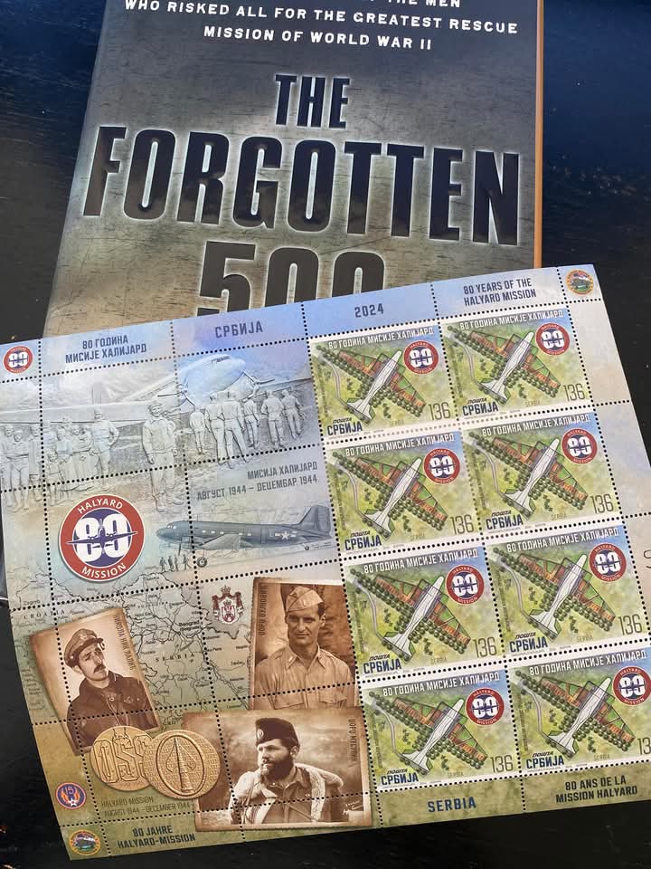 GregoryAFreeman's tweet image. Just got the stamp set issued by the Serbian government to commemorate the 80th anniversary of the Halyard Mission. Great to see this historic rescue get the attention it deserves.