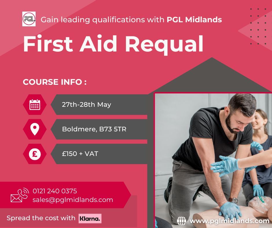 MidlandsPgl's tweet image. 🚨 Refresh your First Aid skills! Join us 27th May at Boldmere for our 2-day Requal Course – just £150+VAT.

🔗 Book now: buff.ly/ZpA7mYT

📧 sales@pglmidlands.com | 📲 0121 240 0375

#FirstAid #Requalification #BoldmereTraining