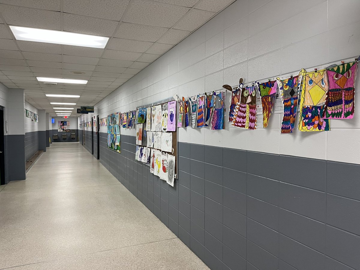 TimWebb63's tweet image. Our hallways are adorned with amazing student artwork in preparation for our Spring Art Show today!