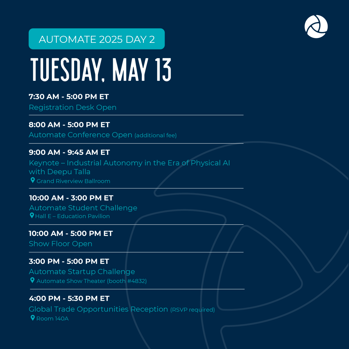 AutomateShow's tweet image. DAY 2 LOADING... ▓▓▓▓▓▓▓▓▓▓ 100% COMPLETE! 🙌 

Keep sharing your experience with #Automate2025 and tag us in those photos!