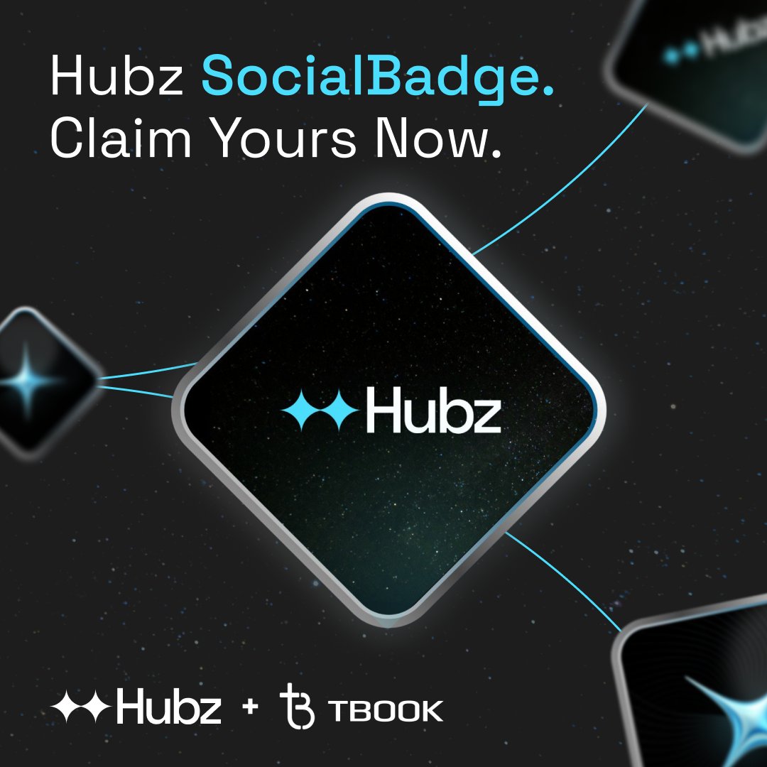 🚨 The Hubz SocialBadge (#SBT) campaign is LIVE!

We’re bringing Telegram's millions on-chain and this is proof you were first.

In partnership with <a href="/realtbook/">TBook</a>, minted on $TON 💎

Claim yours now and lock in your spot 👇