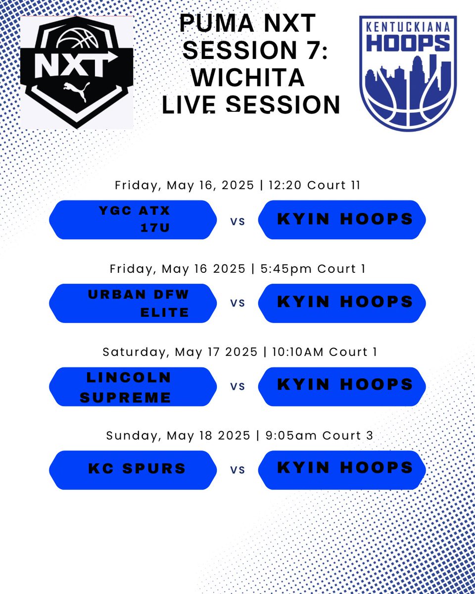 Steven H. London, Sr. (@coachshlsr) on Twitter photo SESSION 8 WICHITA LIVE SESSION <a href="/PRO16League/">PRO16/NXTPRO League</a> :
@kyinhoopsaau #17U 7-1 in the last two <a href="/PRO16League/">PRO16/NXTPRO League</a> sessions
<a href="/KevinMoses38/">Kevin Moses LLC</a> <a href="/NationsElite1/">Nations Elite</a> @94ftbball <a href="/PrepHoopsKY/">Prep Hoops Kentucky</a> @kyinhoops <a href="/Pure_Prospects/">Pure Prospects</a> <a href="/TravisGrafHoops/">Travis Graf</a> <a href="/colethompson00/">Cole Thompson</a> <a href="/JosephDecker23/">Joseph Decker</a> <a href="/EthanPiechota/">Ethan Piechota</a> SESSION 8 WICHITA LIVE SESSION <a href="/PRO16League/">PRO16/NXTPRO League</a> :
@kyinhoopsaau #17U 7-1 in the last two <a href="/PRO16League/">PRO16/NXTPRO League</a> sessions
<a href="/KevinMoses38/">Kevin Moses LLC</a> <a href="/NationsElite1/">Nations Elite</a> @94ftbball <a href="/PrepHoopsKY/">Prep Hoops Kentucky</a> @kyinhoops <a href="/Pure_Prospects/">Pure Prospects</a> <a href="/TravisGrafHoops/">Travis Graf</a> <a href="/colethompson00/">Cole Thompson</a> <a href="/JosephDecker23/">Joseph Decker</a> <a href="/EthanPiechota/">Ethan Piechota</a>