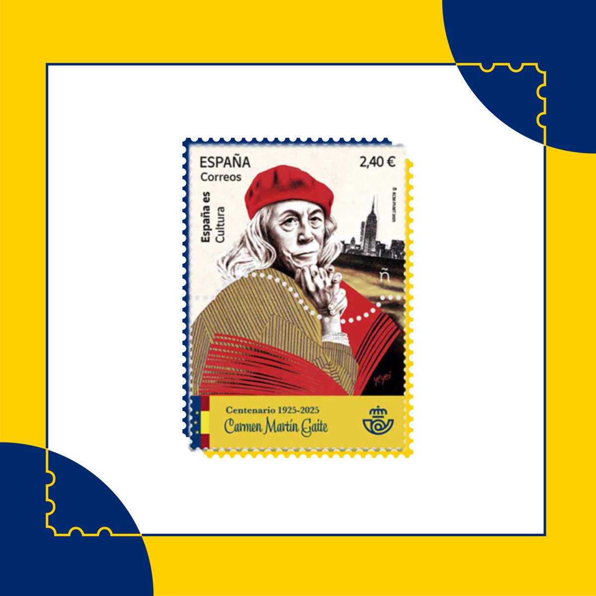 Correos (@correos) on Twitter photo Carmen Martín Gaite es una de las novelistas y ensayistas más importantes de la literatura española del siglo XX. Una autora cuyo legado perdura aún hoy, 100 años después de su nacimiento.
Para celebrar este centenario, desde Correos, en colaboración con <a href="/culturagob/">Ministerio de Cultura</a>, emitimos Carmen Martín Gaite es una de las novelistas y ensayistas más importantes de la literatura española del siglo XX. Una autora cuyo legado perdura aún hoy, 100 años después de su nacimiento.
Para celebrar este centenario, desde Correos, en colaboración con <a href="/culturagob/">Ministerio de Cultura</a>, emitimos