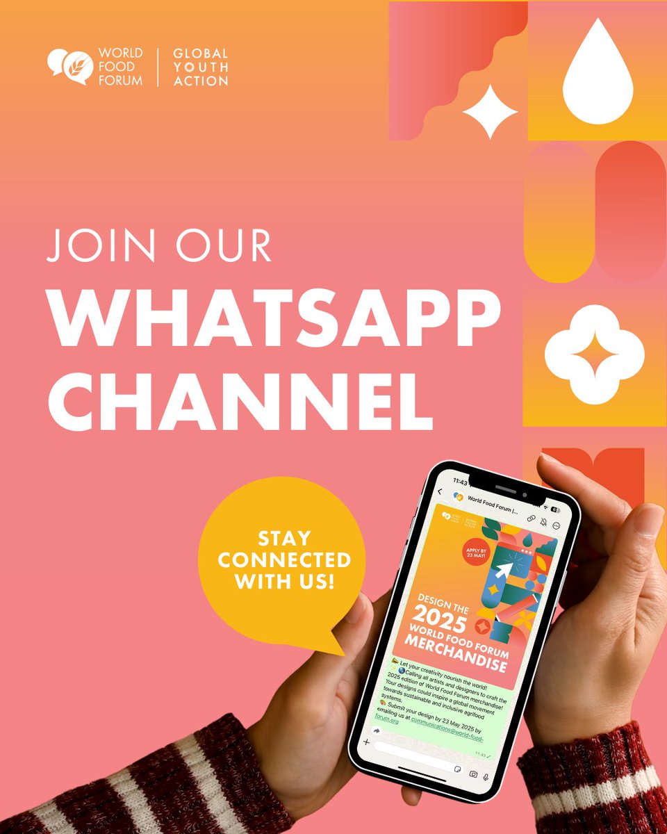 ✨Welcome to the official WhatsApp Channel of the WFF Youth Initiative! Stay updated on youth-led action , exciting events , unique opportunities and inspiring stories.
You can access the channel via the following link:
whatsapp.com/channel/0029Vb…
Action starts with you 🚀🌾