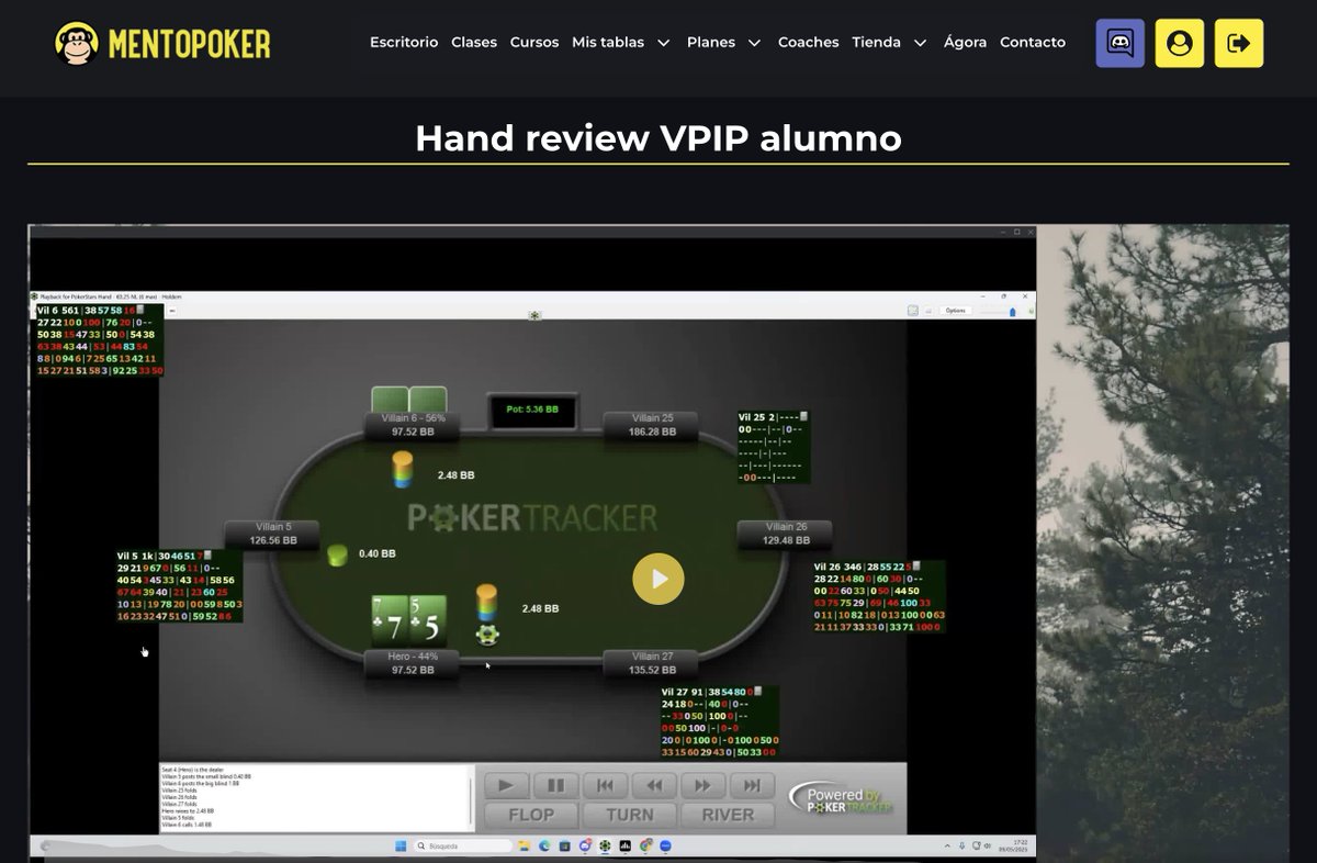 mentopoker's tweet photo. 📚 Ya tienes disponible en la biblioteca la clase Cash Basic  de esta semana.

🧑‍🏫 En este caso nuestro coach @St4ke_  hace una hand review de VPIP a nuestro compañero Ramon.  

https://t.co/JTu9Qmd32V https://t.co/hMTjz2CpS8