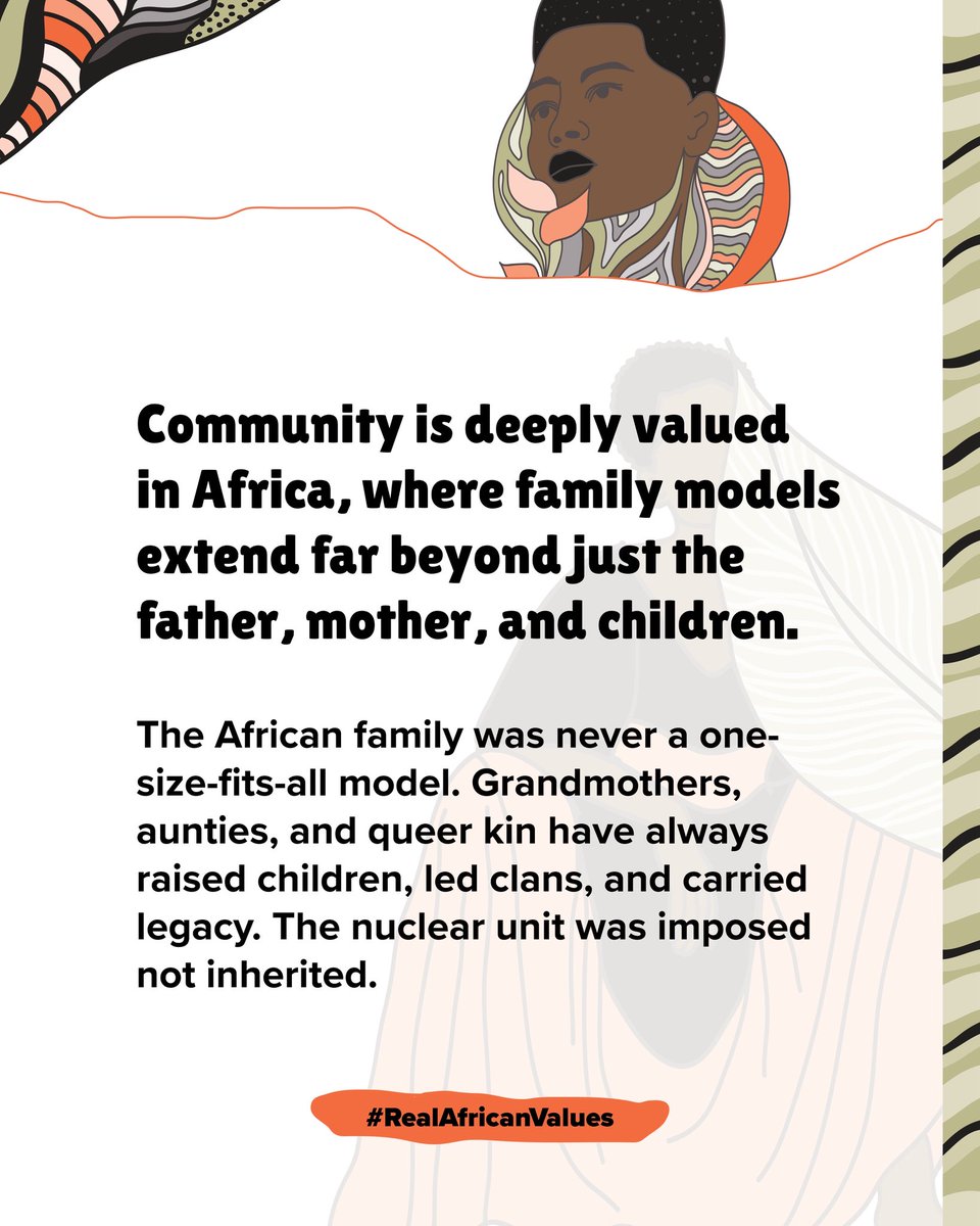 In Africa, family is not a structure it’s a bond. It’s layered, fluid, and rooted in care. You don’t need a title to belong, just love and presence

#RealAfricanValues #BanForeignHate