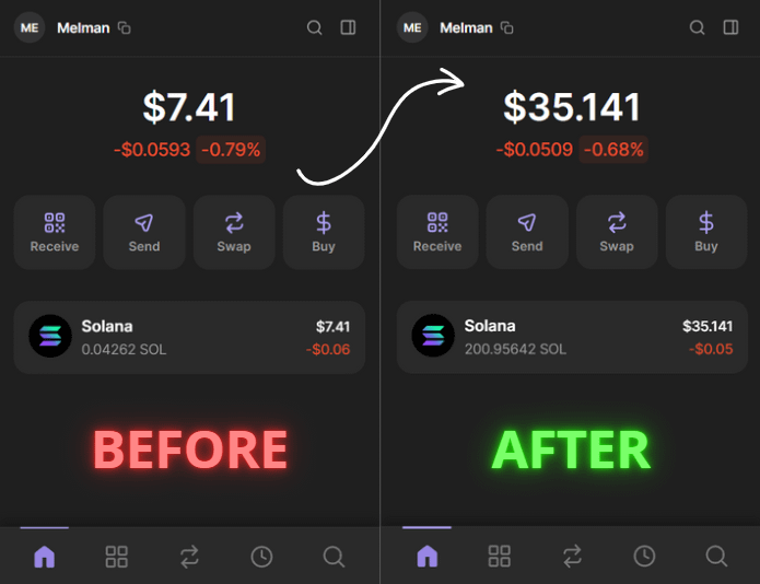 0xMelman's tweet photo. The bull market is back with us again!

$SOL is gaining momentum again!

Thanks to this I was able to make $35,000 in the last 7 days!
All you need is time and access to trading tools!

Start earning right now with my step-by-step guide 🧵👇 https://t.co/rSgm6gEts6