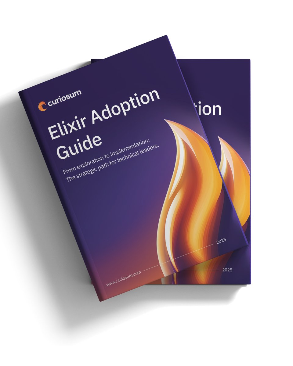 curiosum_dev's tweet image. Finally, we can share with you something we've been working on for the last few months. This is our special ebook prepared for Elixir Conf 2025.
💜 Elixir Adoption Guide
It is your strategic starting point for understanding what it really takes to bring Elixir into your team or…