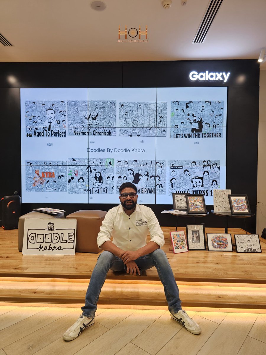 HumansofHyd's tweet photo. "I never imagined a pen would become my compass.
Or that a doodle could rewrite my life.

I grew up in Hyderabad, in a traditional Marwari business family where life came with a ready-made script: study hard, get a degree, find stability, join the family business. Creativity was there, but only on the sidelines — a weekend hobby, wedding décor, not something you’d call a career.

So I followed the script. Studied commerce, earned an MBA from Christ University, and interned at Taj Falaknuma Palace, Wizcraft, and Fortune 500 companies. I worked at Oye Happy, where I learned how to turn emotions into experiences. I was ticking every box. Still, that restlessness stayed with me.

Maybe it came from my nani and mom, women who never called themselves artists but brought beauty into everything they touched. Or maybe from my dad, who tucked me in with bedtime stories that stayed long after the lights went out. Somewhere in between, a voice kept scribbling in the margins of my life.

Then came 2021. The world paused, and so did I.
On my niece’s 21st birthday, I picked up a pen and drew her a memory map. It was a doodle filled with inside jokes, milestones, and love. I didn’t realise it then, but that one drawing changed everything.

A friend saw it and said, “This isn’t just art. It’s storytelling.”
Another made an Instagram page. Someone else designed a logo. I didn’t ask for any of it. They just believed.

And their belief spoke louder than my self-doubt.
That’s how Doodle Kabra began. Not with a business plan, but with instinct, emotion, and a few close friends who saw something in me before I did.

Since then, I’ve created over 500 personalised doodles. No templates. No shortcuts. Just honest storytelling drawn from memory, emotion, and meaning.
A couple celebrating 40 years of love.
A daughter remembering her grandfather.
A brand searching for its voice.

What started on paper now shows up on wedding invites, restaurant walls, office installations, and brand campaigns.
Big names like IKEA, Fastrack, Adani, and Samsung India reached out — not because they saw art, but because they felt something.

Somewhere along the way, I stood on a TEDx stage. In a full-circle moment, I returned to Christ University, Lavasa, not as a student, but as a speaker, sharing how a quiet passion turned into a movement.

There have been surreal moments.
A doodle reaching Allu Arjun.
A gift for Rana Daggubati.
A repost by Kareena Kapoor.
Features in newspapers and magazines I once read as a student.

But more than all of that, what stays with me is a handwritten note from a second grader that said,
“Sir, we love you. Please come back.”
That note still lives in my wallet. That’s my reason.

Today, I teach in schools across Hyderabad — Hyderabad Public School, Gitanjali, and many others. I tell kids we don’t use erasers. Because life, like art, isn’t about hiding mistakes. It’s about turning them into something new.
So far, I’ve helped over 5,000 children discover their voice through lines, colours, and stories.

Doodle Kabra is more than just a brand.
It’s a belief.

That every story matters.
That creativity isn’t a luxury. It’s a necessity.
And that a pen, used with purpose, can change everything.

Someday, I want to open a space. Not just a studio, but an institute. A place for expression. Where people don’t come to impress, but to express.
Where emotion matters more than perfection.
And story always comes before skill.

If there’s one thing this city, this journey, and these people have taught me, it’s this:

Your story deserves to be told.
And it deserves to be drawn."

- Atul Kabra, Doodle Artist 

#doodling #art #journey #artistlife #Doodles #Hyderabad #HumansofHyderabad