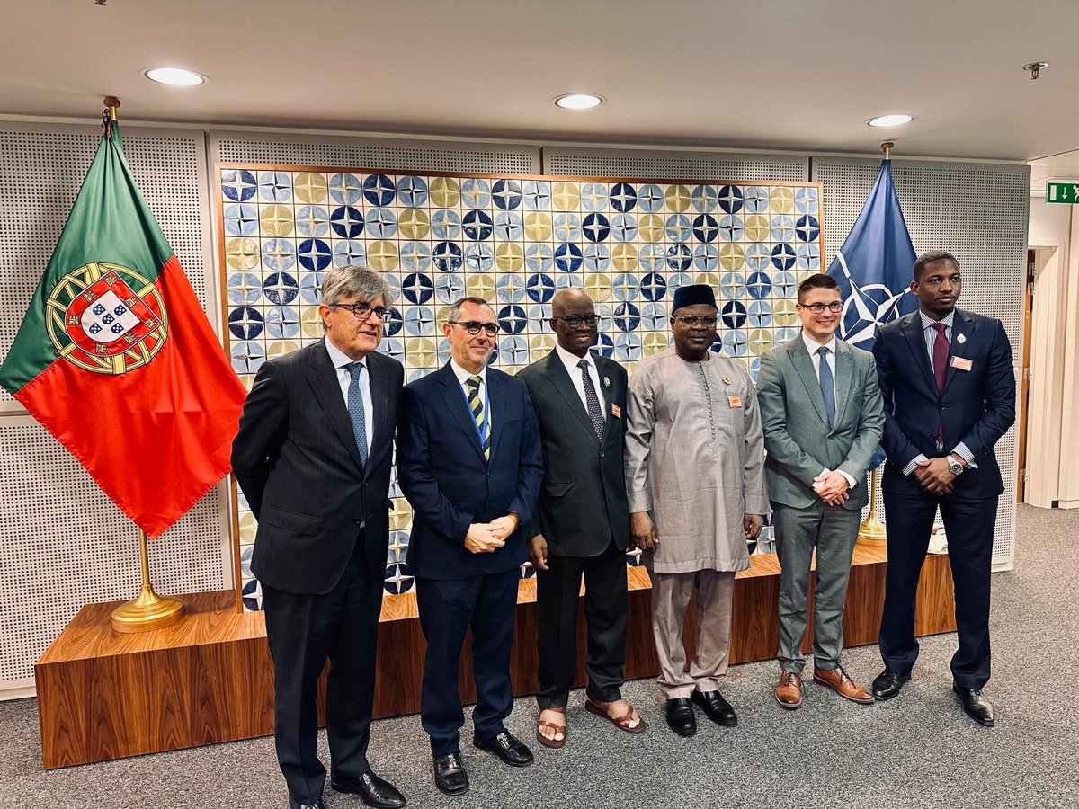 DelPortugalNATO's tweet photo. Yesterday, we had the pleasure of hosting a meeting between #NATO Allies and a delegation of African MPs led by the President of #REPAMCDS, HE Kone Lassina. https://t.co/x5eYMJvASD