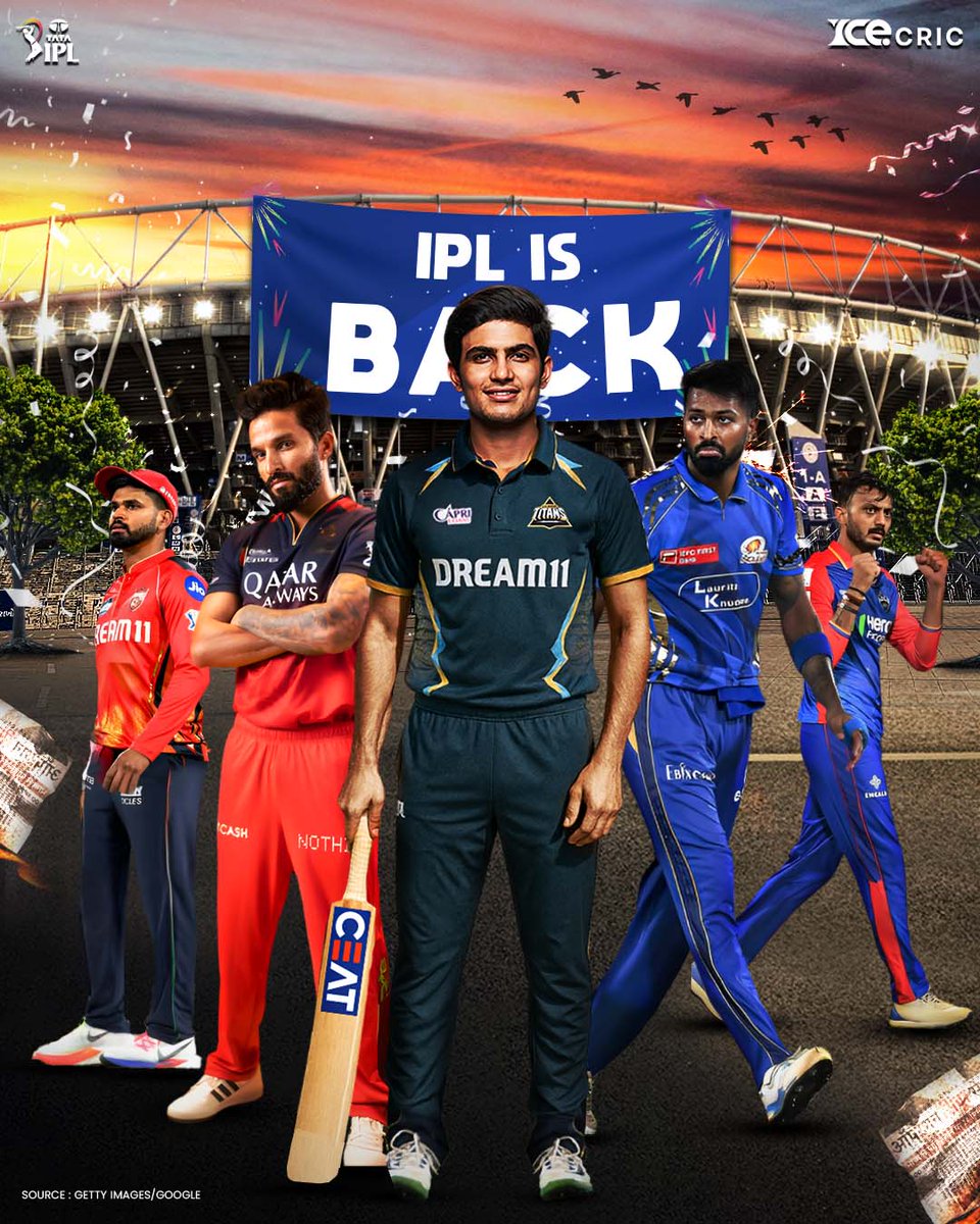 icecric_news's tweet photo. 🎉 The Wait is Over... IPL is BACK! 🔥
📸 : Getty Images | Google
Disclaimer: Photo belong to original creators. Shared for info only. No profit intended. DM for removal.
.
.
#IPLIsBack #ShubmanGill #HardikPandya #rajatpatidar #shreyasiyer #AxarPatel #IPLonICE #IceCricNews https://t.co/dynYVQJfPA