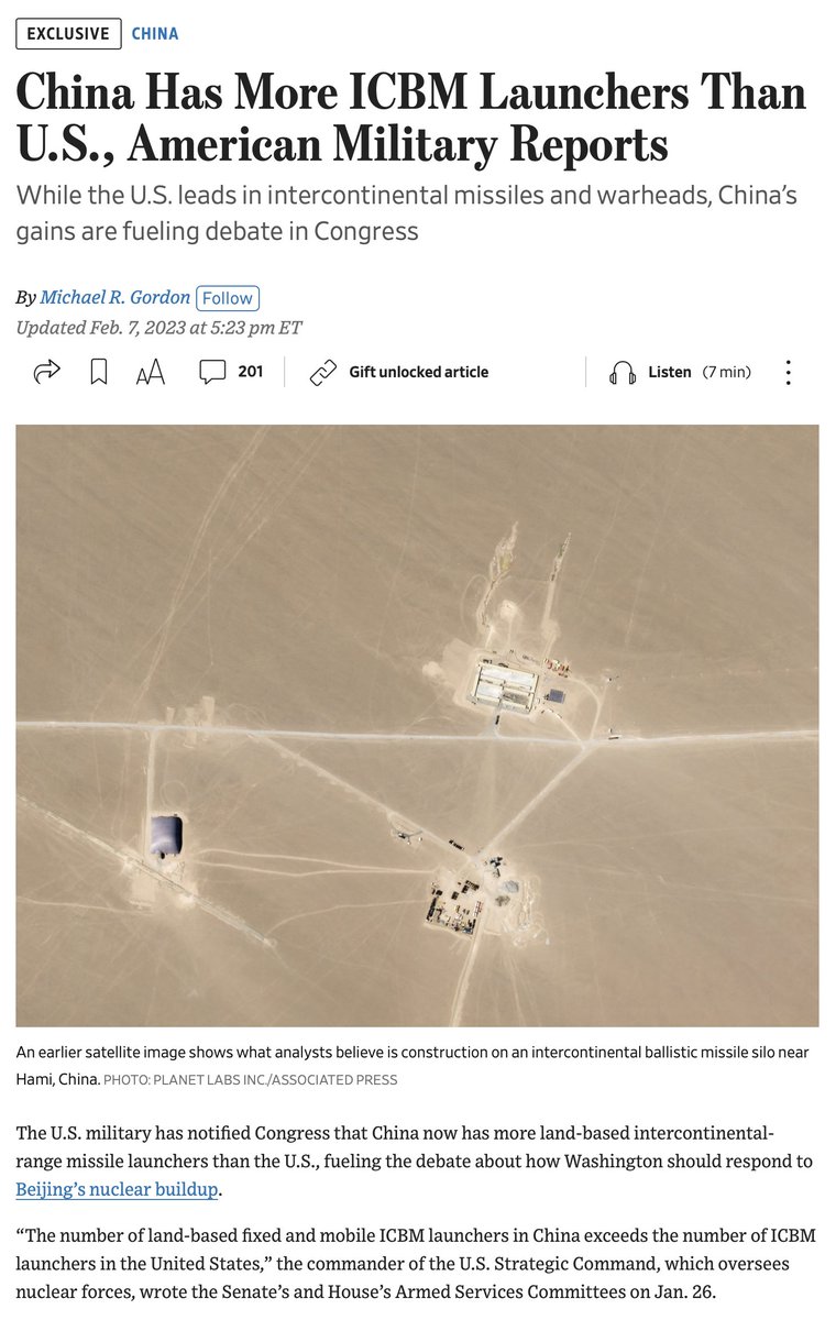 China insists it's keeping its nuclear forces at the minimum level required - not a word about the biggest nuclear force buildup since the Cold War.