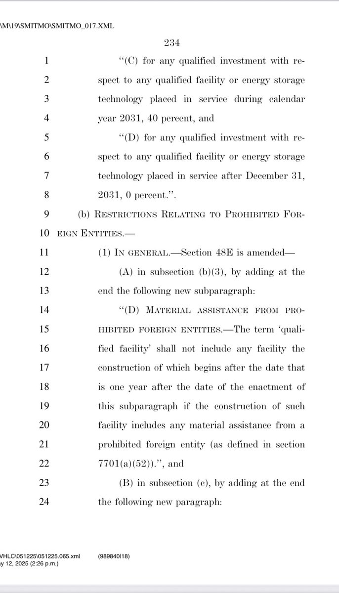 njcoast_protect's tweet photo. The Big Beautiful Bill gets rid of tax credits for the offshore wind industry.
For more, visit:
https://t.co/UdxIh92USw
The relevant text begins on page 233.
@POTUS @Congressman_JVD @SaveJersey @ack4whales @noturbine https://t.co/wXqkxtHWdt