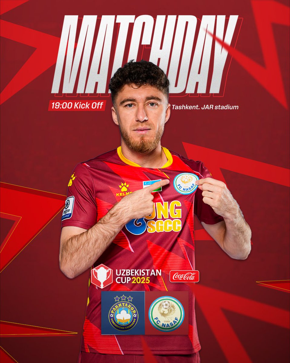 FC Nasaf /Uzbekistan (@fcnasaf) on Twitter photo Today! Big matchday! 
⏱️ 19:00
🏟 JAR
📺 Sport Tv Today! Big matchday! 
⏱️ 19:00
🏟 JAR
📺 Sport Tv