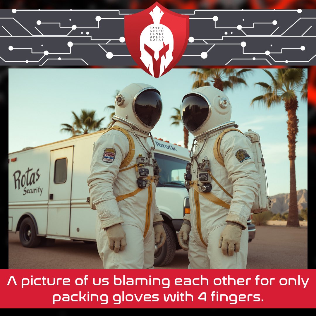 rotassec's tweet image. We are getting ready for a great day at Kennedy Space Center. Stop by and see the Rotas army! We may or may not be wearing space suits for real. #hackspacecon #cybersecurity