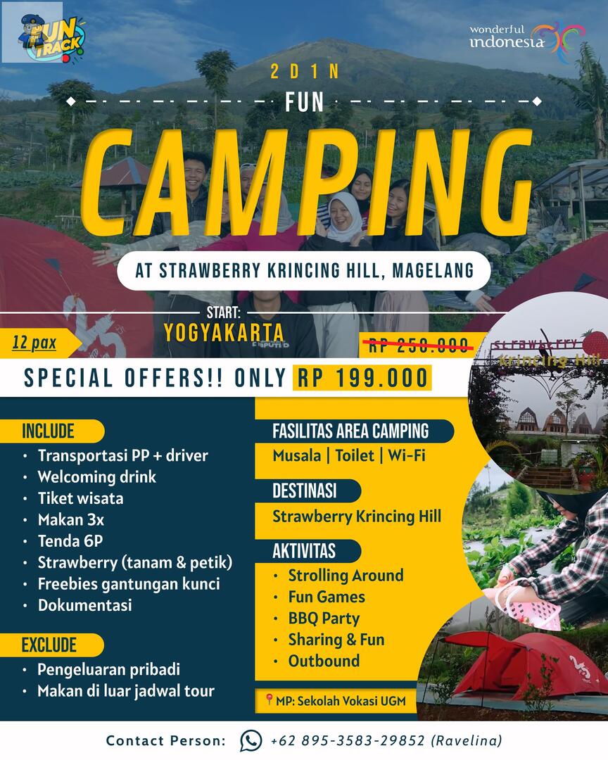 selamat malam ugm_fess 🥰 aku membawa inpo yang sangat WOW😱 siapa yang mau ikut ngecamp weekend inii☝🏻 yang mau boleh langsung menghubungi nomer admin lucu yang ada di poster yaahhh😉

ps sssttt kuotanya tinggal dikit lagi, siapa cepat dia dapatt😱