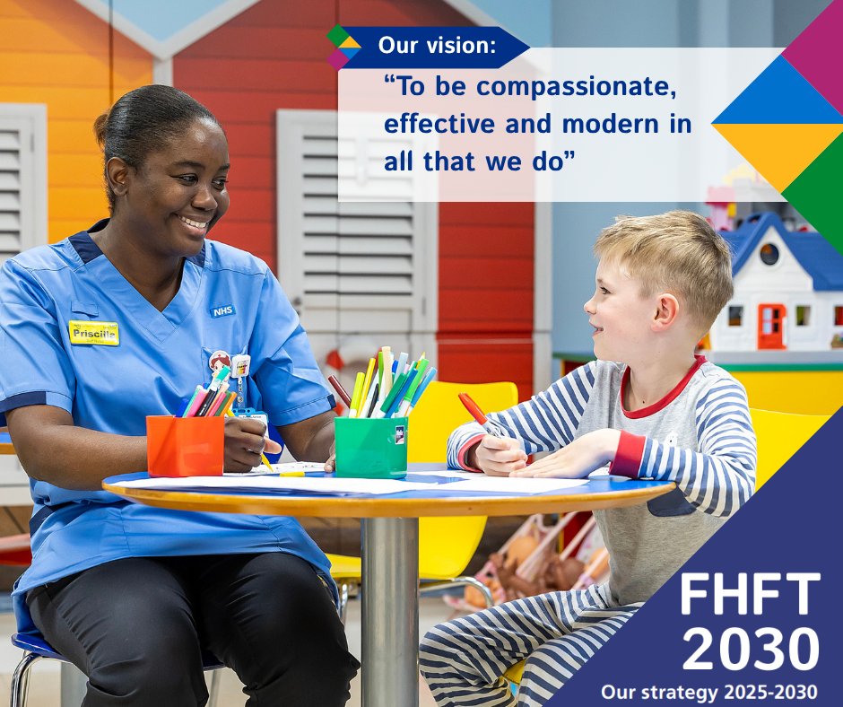 We are pleased to introduce our bold &amp; ambitious strategy, which sets out a transformative vision to enhance patient care, support staff, &amp; modernise services by 2030.

Our vision: to be compassionate, effective and modern in all that we do.

➡️ fhft.nhs.uk/about-us/how-w…

#FHFT2030