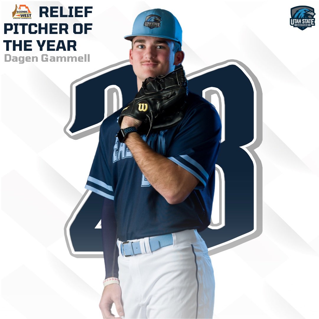 Congrats to Dagen Gammell on being named SWAC Relief Pitcher of the Year! Gammell posted 6.1 innings, 1W, 2S, 1ER, 3Ks, 1.42 ERA! Congrats Dagen! #skeags🦅