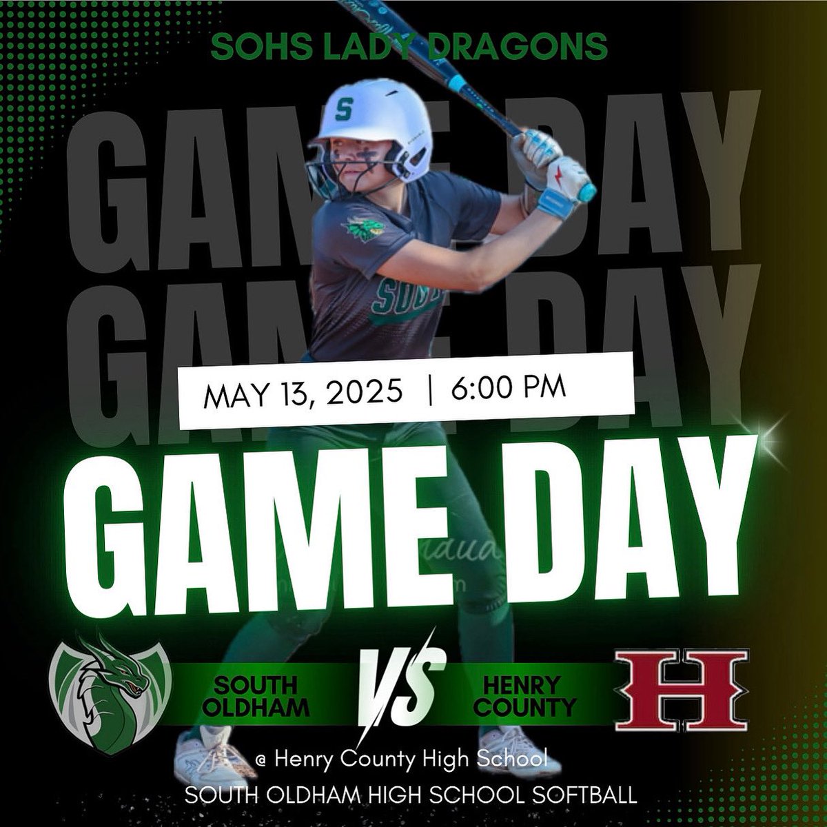 📢 It’s Game Day‼️
🆚 Henry County 
⏰ Varsity 6:00 PM | JV to follow 
📍@ Henry County High School 
🎟️ at gate 
📊 web.gc.com/teams/AIeTHtLC…
#GoDragons🐉