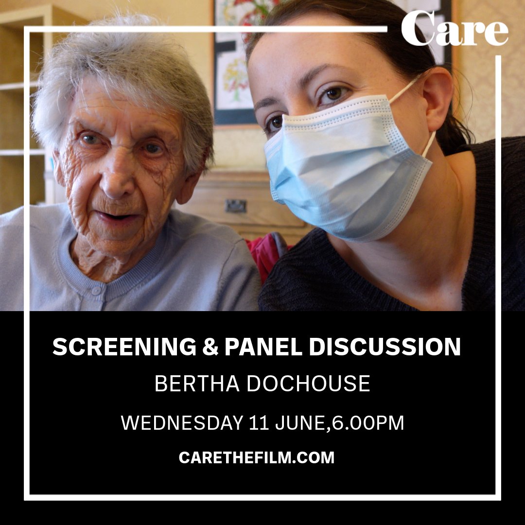 Care - Documentary Film. UK tour spring 2025 (@carethefilm) on Twitter photo We’re delighted to announce another screening of CARE on Wed 11th June, 6pm, at <a href="/BerthaDocHouse/">Bertha DocHouse</a> in London.
After, dir. Alastair Cole will lead a special panel discussion to dive into what meaningful reform of the care sector looks like.
🎟️FREE tickets: eventbrite.com/e/care-documen… We’re delighted to announce another screening of CARE on Wed 11th June, 6pm, at <a href="/BerthaDocHouse/">Bertha DocHouse</a> in London.
After, dir. Alastair Cole will lead a special panel discussion to dive into what meaningful reform of the care sector looks like.
🎟️FREE tickets: eventbrite.com/e/care-documen…