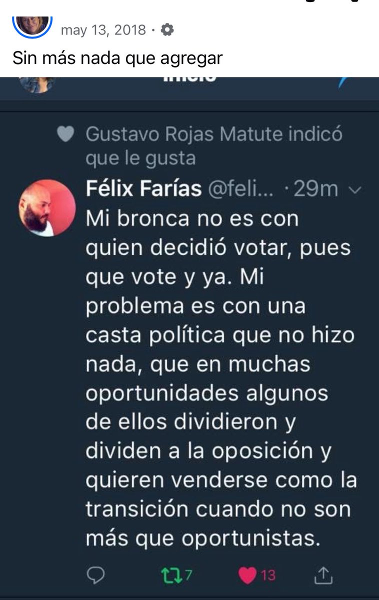 gash276's tweet photo. Tan vigente este tuit de Félix Farias del 2018… https://t.co/hTw0wrH7KQ