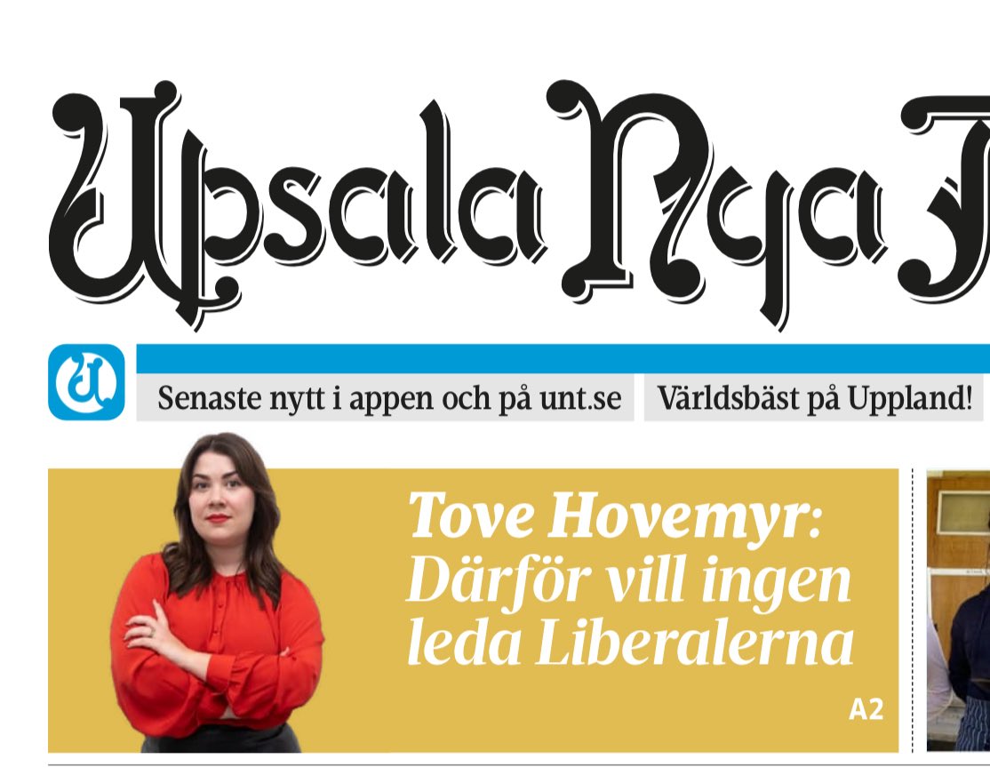 Dagens etta. Mina two cents om Liberalernas partiledarprocess som formellt startade i dag:
unt.se/ledare/ledarkr…