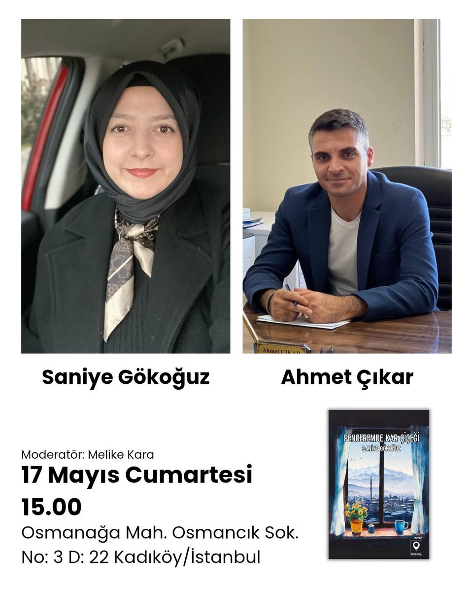 Söyleşilerimize devam ediyoruz. Bu cumartesi ofisimizde yazarımız Saniye Gökoğuz ve Ahmet Çıkar'ın gerçekleştireceği söyleşiye tüm okurlarımız davetlidir.