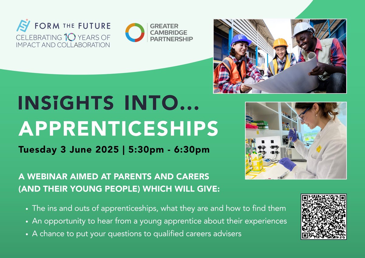 A great opportunity to increase your knowledge and understanding of apprenticeships

formthefuture.org.uk/insights-appre…