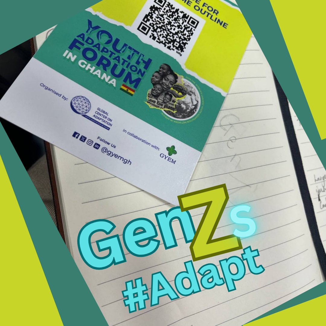 AlvinAdigao's tweet image. GenZs #Adapt
Connecting, engaging and contributing to the solutions @GCAdaptation Youth Adaptation Forum in Ghana.
#Youth4Adaptation #Youth4AdaptationGhana