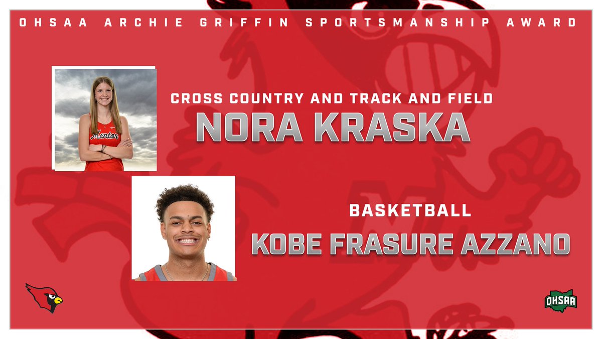 At last nights senior awards our senior athletic award winners were announced.  Congratulations to our Archie Griffin Sportsmanship Award winners Nora and Kobe! #onceacard #thestandard