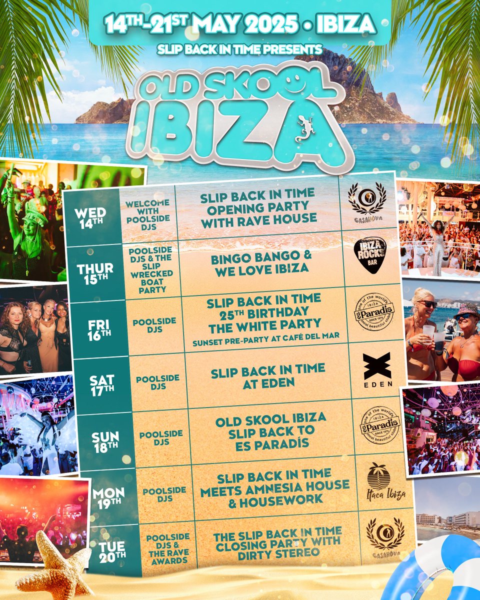 SlipBackInTime's tweet photo. Tomorrow the fun begins.....

#sbit #slipbackintime #oldskoolibiza #ibiza #sbit25 #sbit2025 #ibiza25 https://t.co/KSRlNIW44f
