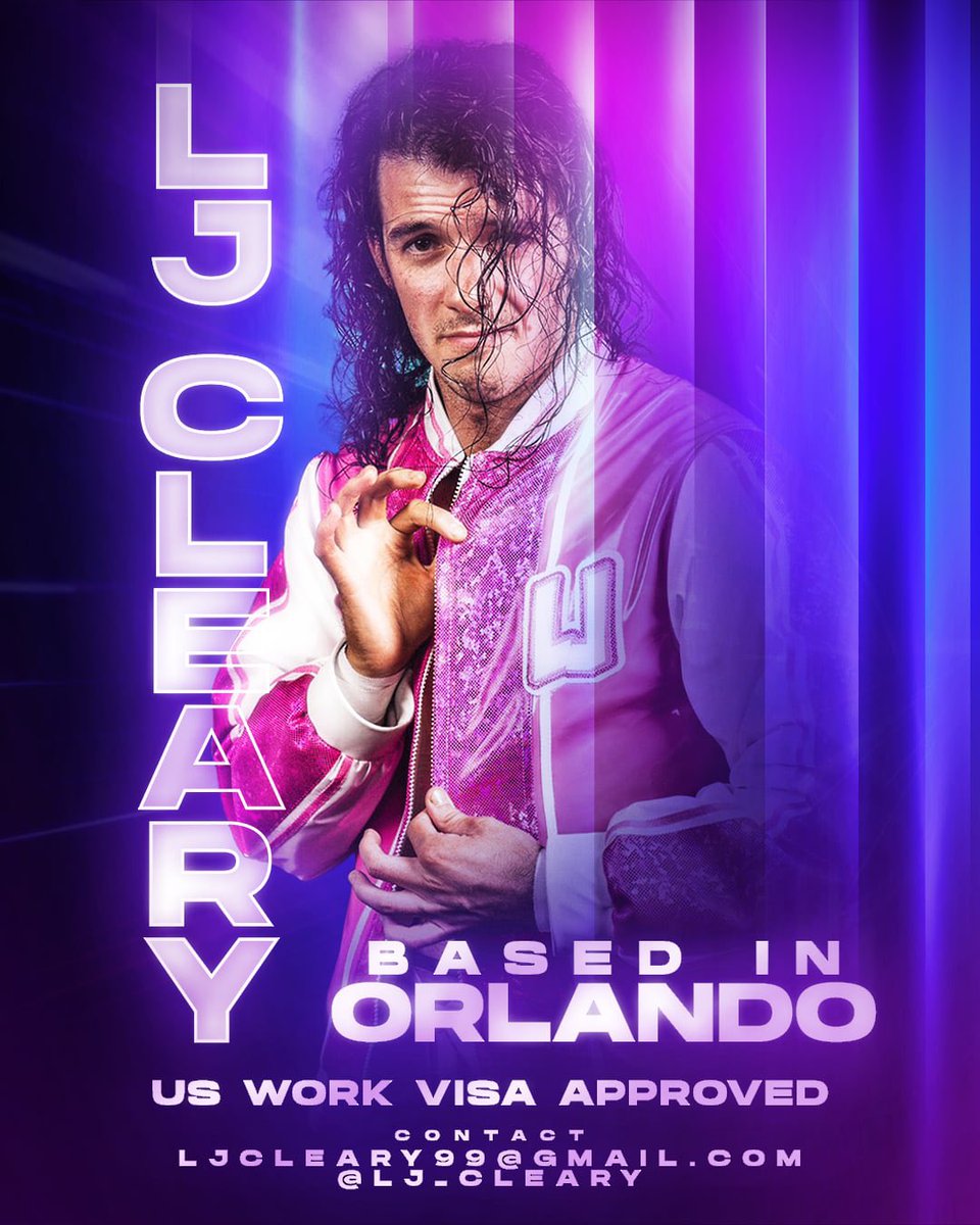 LJ Cleary - LJ・クリアリー (@lj_cleary) on Twitter photo 🇺🇸BASED IN USA🇺🇸
Delighted to announce I’m fully based out of Orlando!
- 12 years of experience
- 5 Tours of 🇯🇵
- Wrestled all over 🇪🇺
- Coach across 🇮🇪
US work visa approved!
a fully FREE AGENT!
📩 - ljcleary99@gmail.com
Rts + tags appreciated!
It’s a beautiful life ✨ 🇺🇸BASED IN USA🇺🇸
Delighted to announce I’m fully based out of Orlando!
- 12 years of experience
- 5 Tours of 🇯🇵
- Wrestled all over 🇪🇺
- Coach across 🇮🇪
US work visa approved!
a fully FREE AGENT!
📩 - ljcleary99@gmail.com
Rts + tags appreciated!
It’s a beautiful life ✨