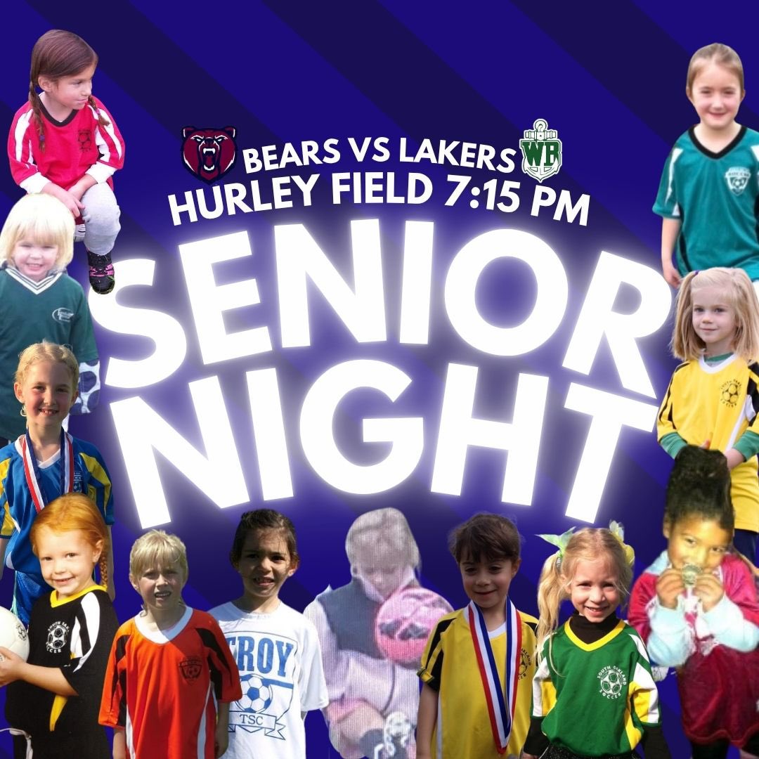SENIOR NIGHT v. West Bloomfield

⌚️ - 5:30 / 7:15 PM
📍 - Hurley Field

👩‍💻 - Leah Wine