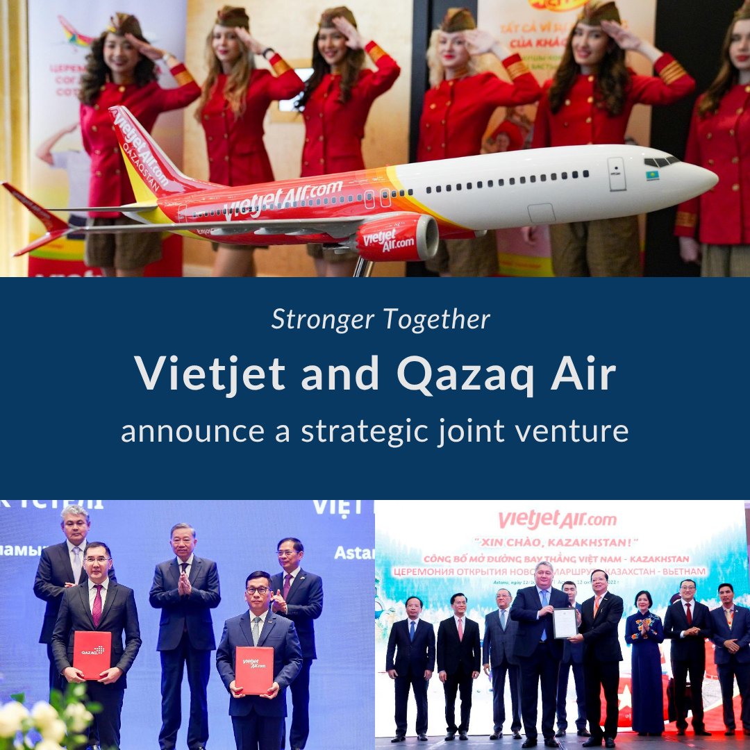 InteliSysAv's tweet photo. Vietjet and Qazaq Air have announced a strategic joint venture to launch a new airline — combining local knowledge with global experience to enhance air connectivity across Kazakhstan and beyond 🇰🇿

https://t.co/rdZkySUdEk https://t.co/OWyUvBiONH