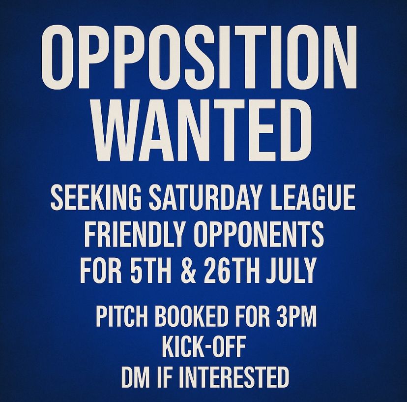 Looking for a few friendlies against Saturday league sides.

Both dates are at bidston astro and would need the costs splitting.

Drop us a message if you’re interested 👍