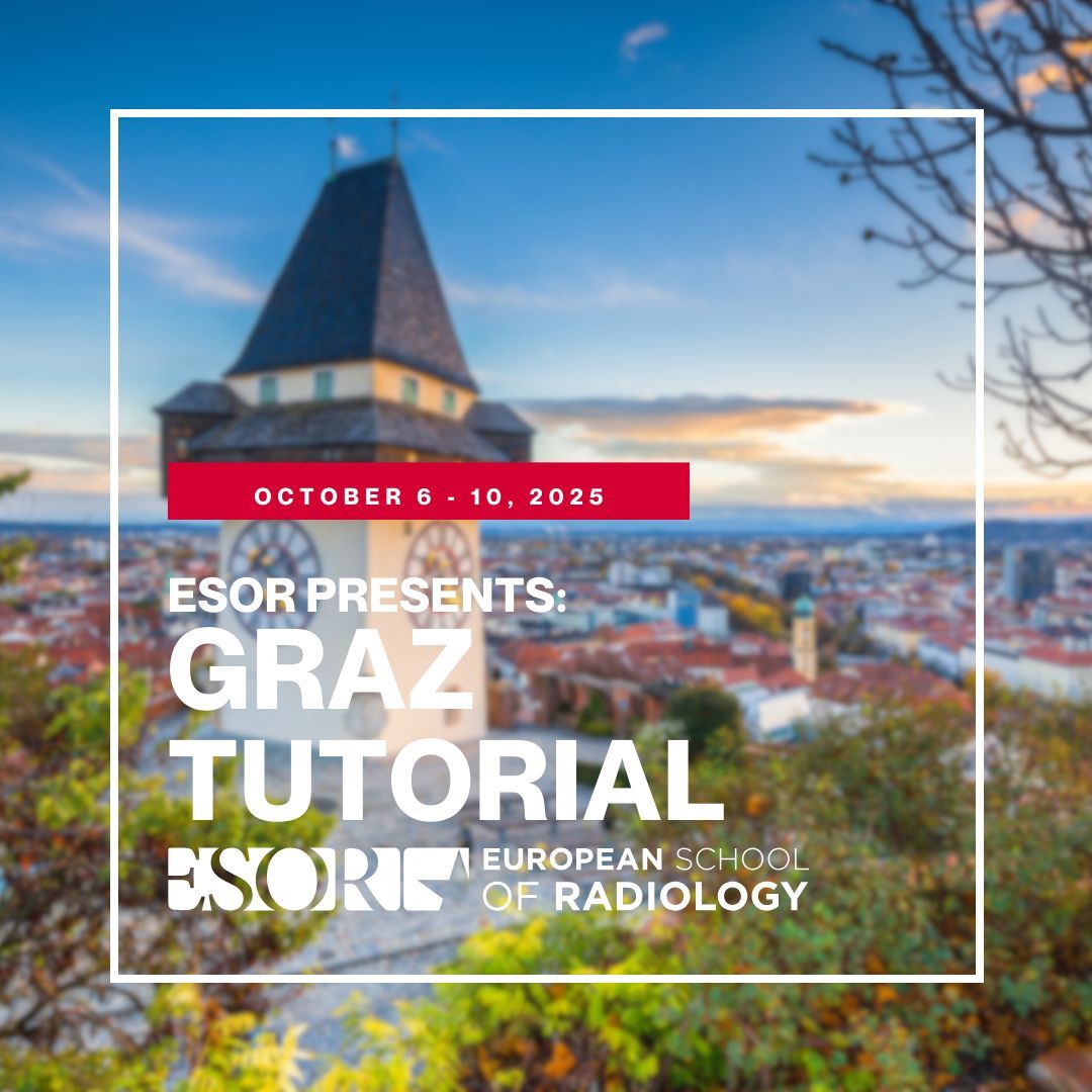 📸Picture this: 5 days of living AND breathing radiology!📸 

Join the @ESOR_myesr Graz Tutorial and experience the daily life of the renowned radiological department of the Medical University of Graz, enjoy expert lectures, and create new and long-lasting connections with your