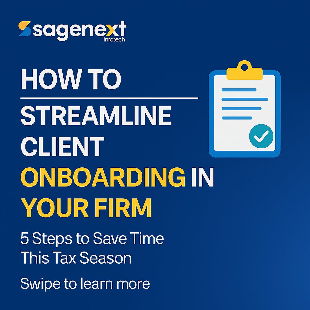 Sagenextinfo's tweet image. 📥 New client? Don’t let onboarding slow you down this tax season.

Here are 5 easy ways to streamline the process:
✅ Digital forms
✅ Auto emails
✅ Welcome kit
✅ Client portal
✅ Team training
Want our free checklist? Reply “✅” or DM us!
#TaxSeason #CPA #ClientOnboarding