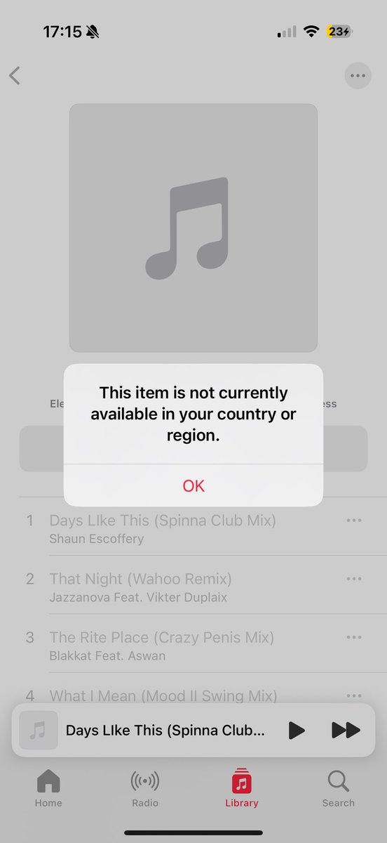 kimothen's tweet image. I’m beginning to dislike @Apple @AppleMusic - it’s my music, I paid it when I lived in Sydney, so why can’t I listen to it on my phone? 🤷🏼‍♀️ #regionaldrm #applemusicproblems
