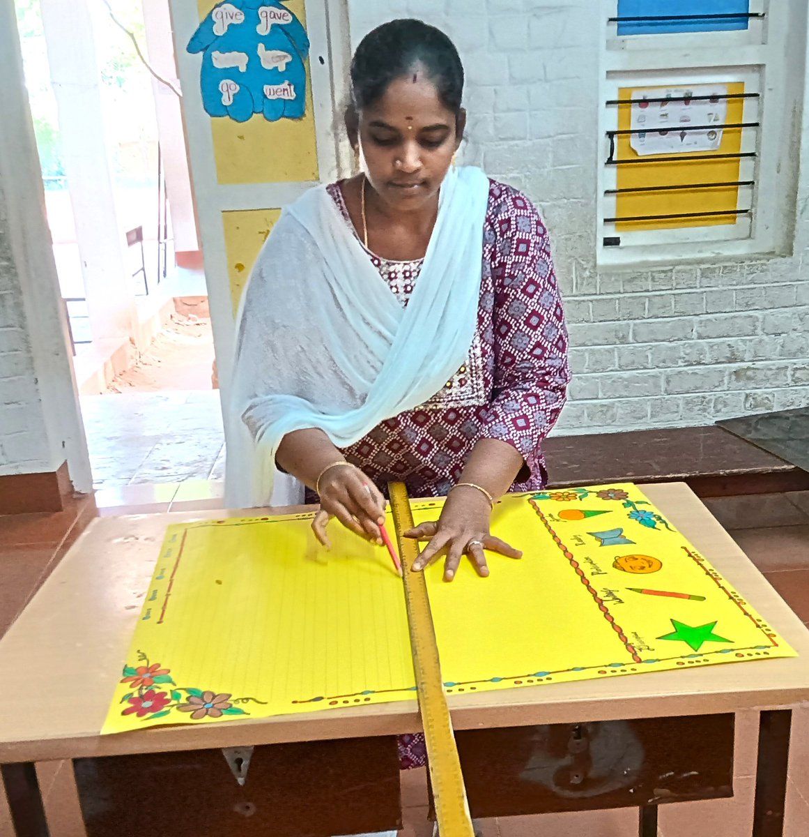 ishavidhya's tweet photo. Summer Bustle
During the summer holidays, teachers at Isha Vidhya Villupuram are busy designing charts and colorful teaching aids. This orderly activity will save time, support effective lesson delivery, and let them focus on their students’ development in the new academic year. https://t.co/J3AOF03coq