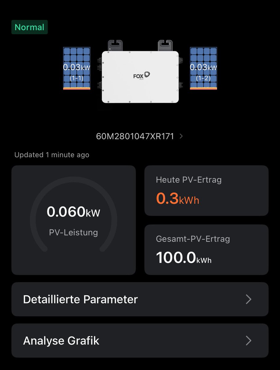 Die ersten 100 sind drin. Bedeutet: Investition zu 10 % sind drin. Umwelt freut sich.