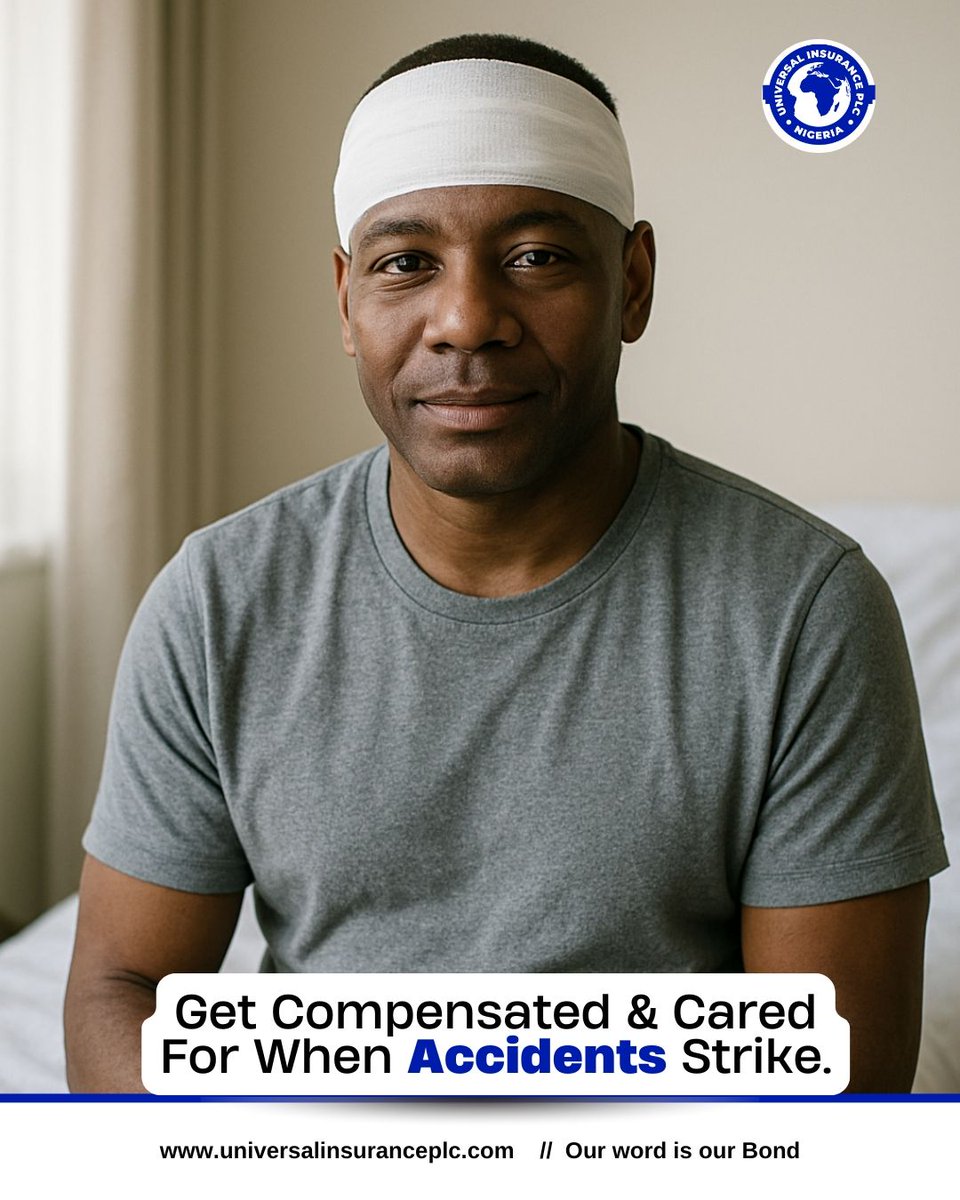 uinsuranceplc's tweet image. Peace of mind, wherever you go. The Universal Insurance Personal Accident plan protects you and your loved ones from the financial burden of accidents.

Visit our website for your insurance needs:
universalinsuranceplc.com

#universalinsurance #universalinsuranceplc