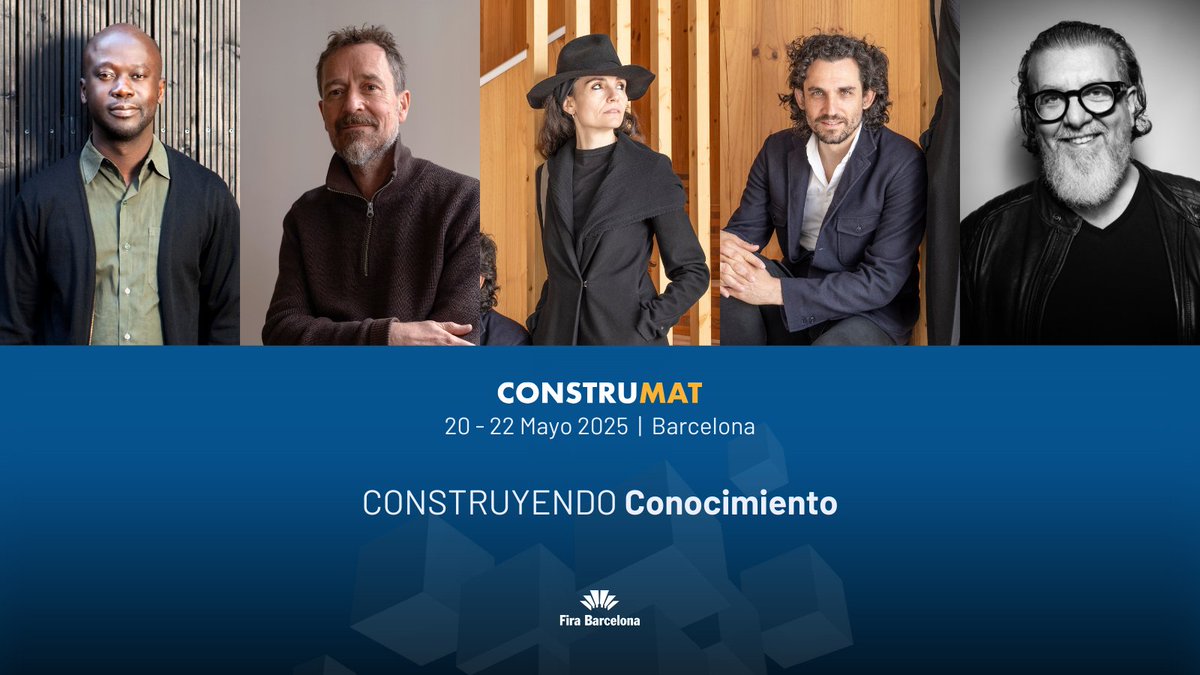 arquitect_viva's tweet image. CONSTRUMAT
Del 20 al 22 de mayo vuelve la feria #Construmat en #FiraBarcelona, contará con una zona de exposición de 32.000 m2 y más de 350 expositores procedentes de 22 países.
El “Sustainable Building Congress” de la Feria contará con la participación de:
- David Adjaye
-