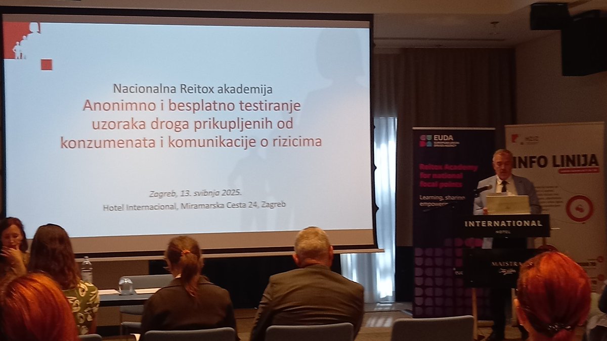Today we are at the national Reitox academy in Croatia, discussing anonimous and free drug testing
<a href="/HrvatskiZ/">Hrvatski zavod za javno zdravstvo</a> <a href="/EUDrugsAgency/">European Union Drugs Agency (EUDA)</a>