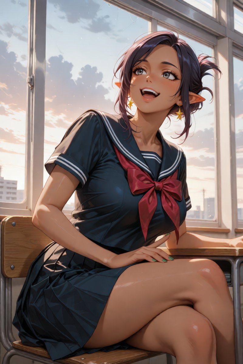 EichiElves's tweet image. 連休明けの憂鬱を吹きとばすような笑顔

A smile to chase away the post-holiday blues! 
#AIArt #Smile #AIイラスト #クラスの女神 #学校行くモチベ