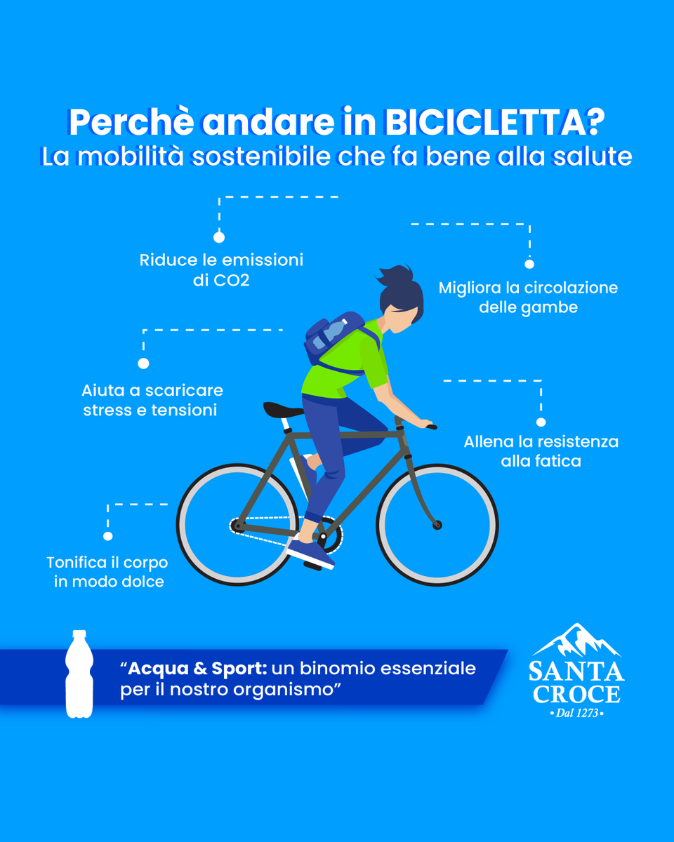 🚴 Il ciclismo è un vero toccasana per il corpo e la mente. 

💦Acqua Santa Croce ha tutte le qualità necessarie per ristabilire l'equilibrio idrico-minerale dello sportivo.

E a te piace andare in bici? 

#ciclismo #acquasantacroce #idratazione