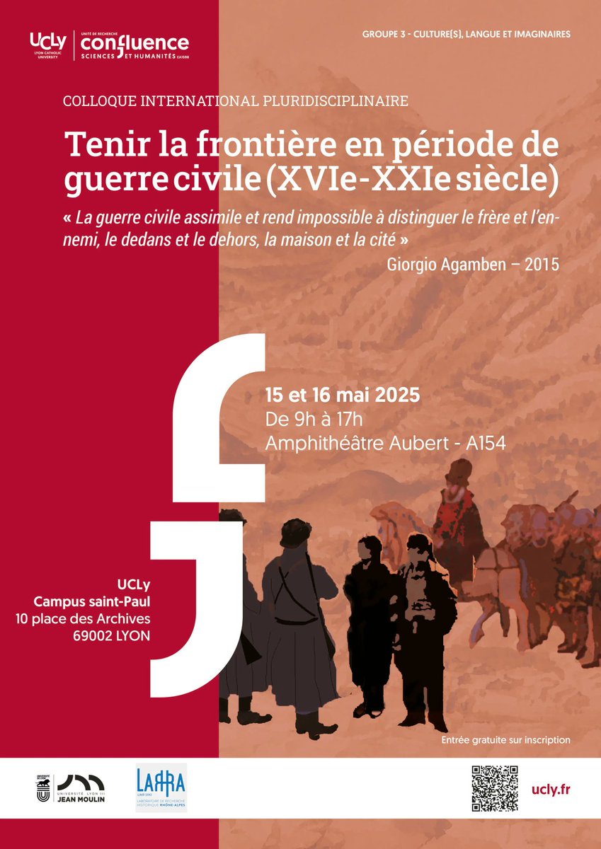 C'est jeudi et vendredi. Comment défendre ses frontières quand le territoire se disloque ? Poursuite de cycle sur les frontières à <a href="/ucly/">UCLy</a> <a href="/URConfluence/">UR Confluence</a>. Venez nombreux. <a href="/JuGuinand/">Julien Guinand</a>