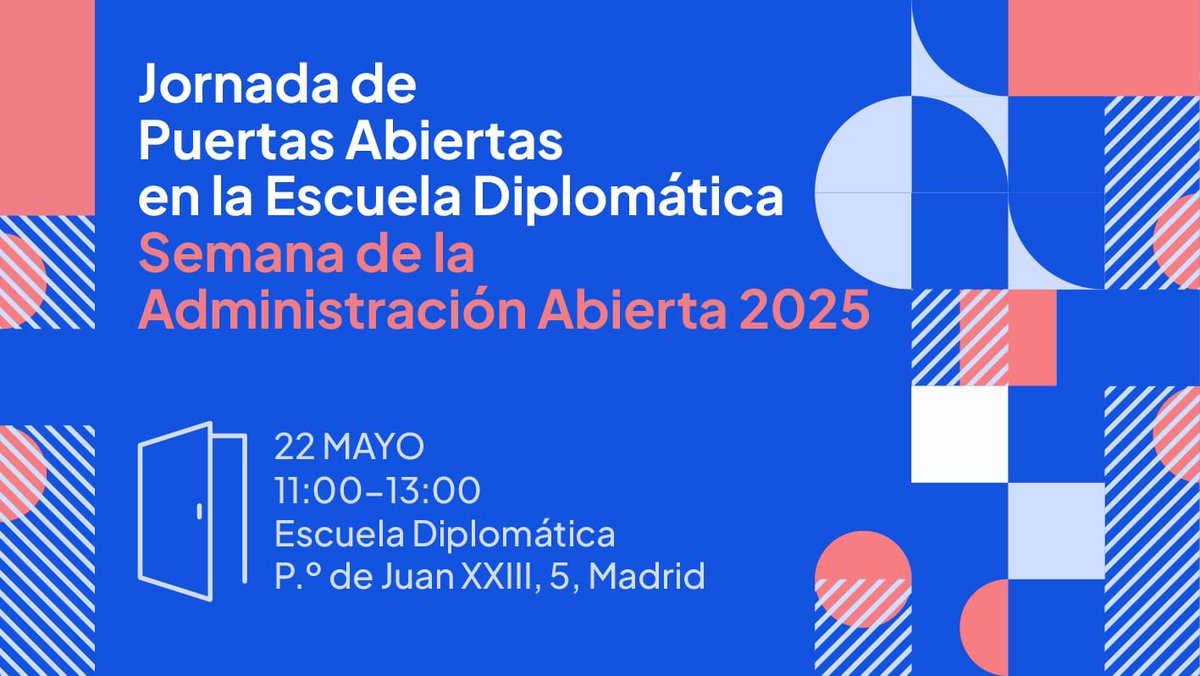 🔔Semana de la Administración abierta.
Registra tu participación hasta el 21 de mayo. ¡Te esperamos ! 

forma.administracionelectronica.gob.es/form/open/corp…