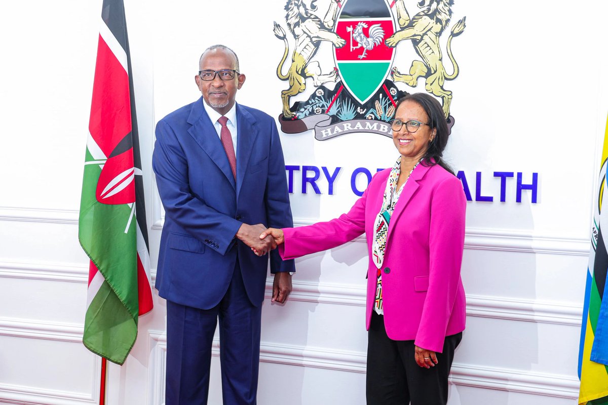 UNAIDS team paid a courtesy call to Hon. Aden Duale, CS Health, to discuss strengthening our partnership to end #AIDS in Kenya and sustain progress beyond 2030. Key areas discussed: integrating HIV services in the #SHI benefit package, boosting prevention &amp; community-led services
