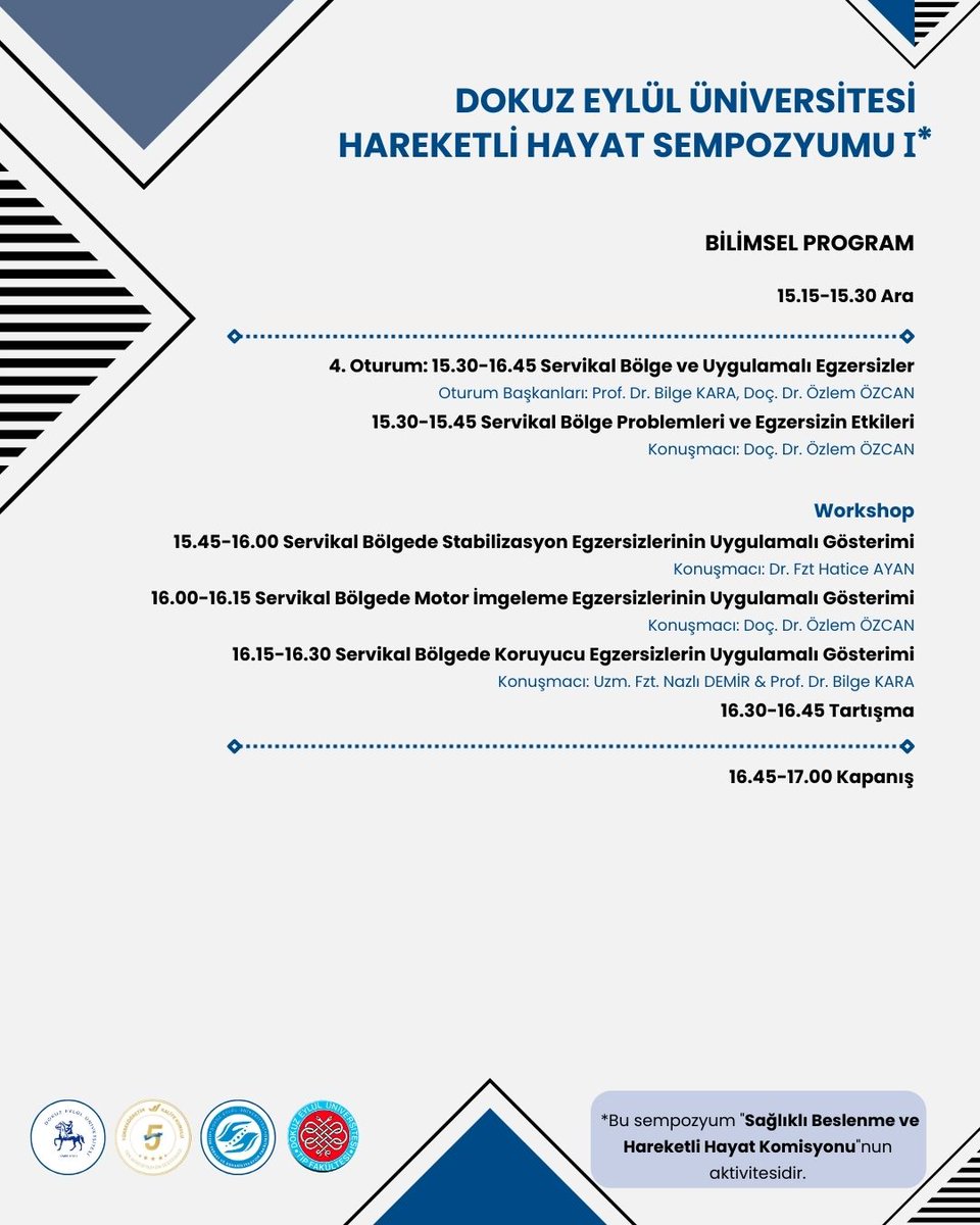 🏃‍♀️ Hareketli Kal, Sağlığını Koru! 

💬 Sağlıklı beslenme, fiziksel aktivite, obezite, diyabet, onkoloji, teknoloji bağımlılığı, yapay zekâ önerileri ve daha birçok konunun alanında uzman isimlerle ele alınacağı Hareketli Hayat Sempozyumumuza davetlisiniz. 

📌 Hareketli Hayat