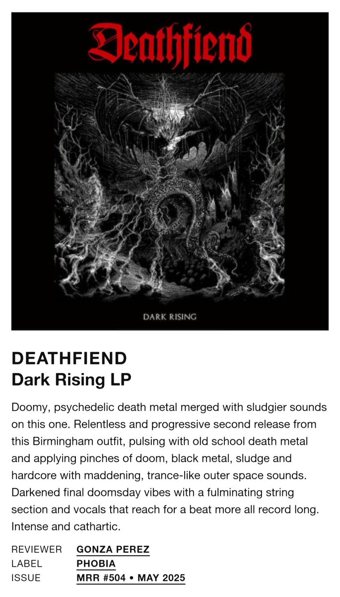 'Intense and cathartic'
maximumrocknroll.com/reviews/